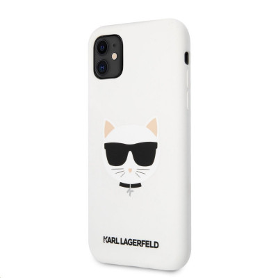 Husa TPU Karl Lagerfeld Choupette Head pentru Apple iPhone 11, Alba KLHCN61SLCHWH foto