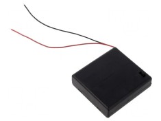 Suport baterii AA R6 cu 4 cabluri negre