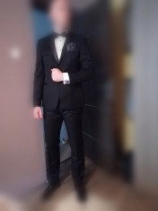 Costum complet de ceremonie/smoking negru &amp;quot;Tatal si fiul&amp;quot;, marime50/ M foto