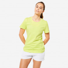 Tricou Regular 500 Fitness Essentials Galben Damă