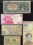 Set 5 bancnote de prin lume adunate (cele din imagini) #410, Asia