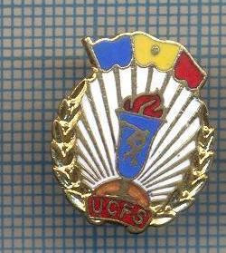 AX 808 INSIGNA -UCFS-UNIUNEA PENTRU CULTURA FIZICA SI SPORT-PENTRU COLECTIONARI foto