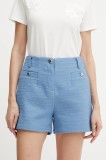 Morgan pantaloni scurți SHEDY uni, high waist, SHEDY
