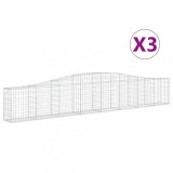 Cumpara ieftin Cosuri gabion arcuite 3 buc, 400x30x60/80 cm, fier galvanizat