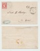 Romania 1869 scrisoare impaturita Focsani - Galati francata cu timbru Carol I de 18 Bani, Istorie, Stampilat
