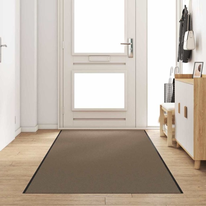 vidaXL Covoraș de intrare Altele Bej și negru 120 x 400 cm 4100791
