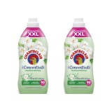 Set 2x Balsam de rufe concentrat Chante Clair Muschio Bianco, 1800 ml, 90 spalari
