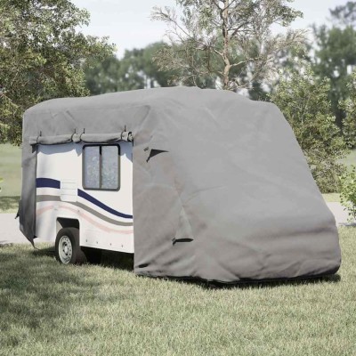 vidaXL Husa de rulota gri 610x235x275 cm Tesatura netesuta 4015877 foto