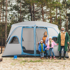 Outsunny cort camping 4-8 persoane, 400x 240x210cm