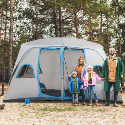 Outsunny cort camping 4-8 persoane, 400x 240x210cm foto