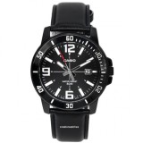 Ceas Bărbătesc Casio MTP-VD01BL-1B cu Curea din Piele, Afișaj Dată, Rezistență la Apă 50 m