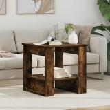 vidaXL Masă de cafea Stejar fumuriu 51 x 50 x 50 cm Lemn compozit 8000200