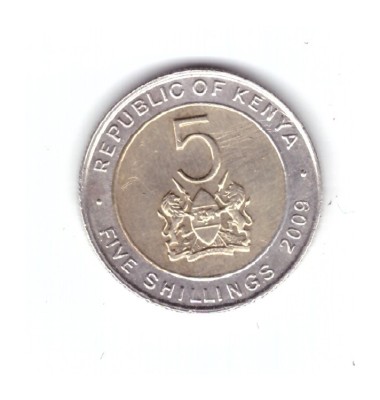 Moneda Kenya 5 shillings 2009, stare buna, curata foto