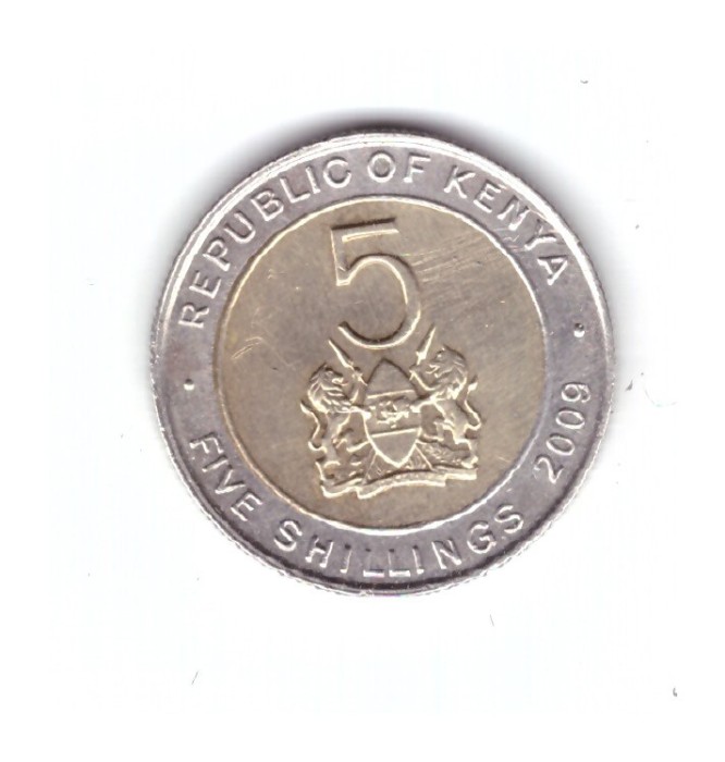 Moneda Kenya 5 shillings 2009, stare buna, curata