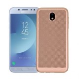 Cumpara ieftin Husa Samsung Galaxy J5 2017, Rose Gold, Perforata, Carcasa Protectie Telefon, Plastic Auriu