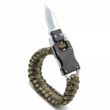 Cumpara ieftin Bratara supravietuire pentru camping, cutit inclus - Camuflaj, Oem