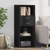 VidaXL Dulap &icirc;nalt, negru, 50x42,5x124 cm, lemn prelucrat