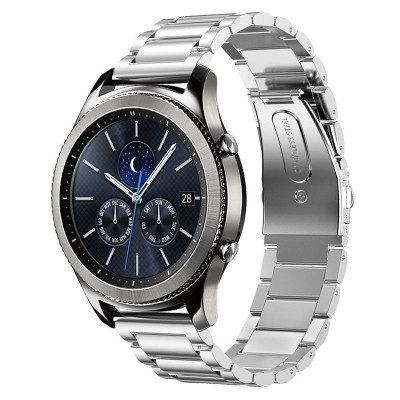 Curea metalica 22mm Samsung Gear S3 Frontier Galaxy Watch 3 46mm Huawei GT GT2 foto