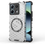Husa transparenta Xiaomi Redmi Note 14S Techsuit HoneyComb Shield MagSafe, alb