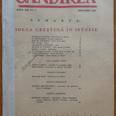 Revista Gandirea, 9 numere din 1942, semnatura olografa Nichifor Crainic