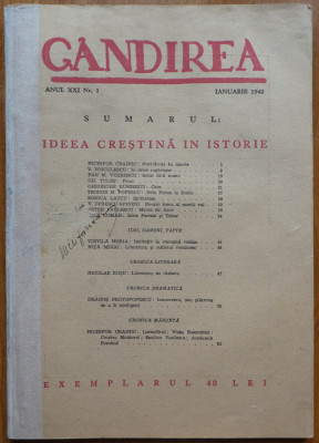 Revista Gandirea, 9 numere din 1942, semnatura olografa Nichifor Crainic foto