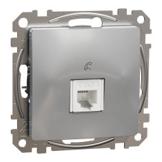 Priza simpla telefon RJ11 Schneider Sedna aluminiu SDD113491
