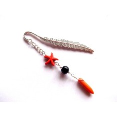 semn de carte cu howlite portocaliu 42999