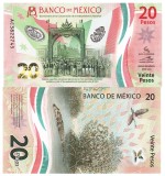 Mexic 20 Pesos Comemorativa 2021 Polimer Seria AC Semnatura 3 UNC