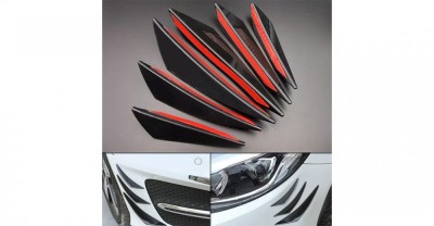 Set 6 Aripioare Ornamente Tuning Auto pentru Bara Fata foto