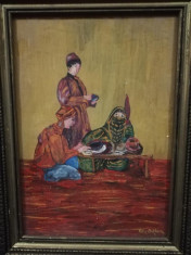 Pictura in ulei pe placaj, semnatura Gheorghe Bo?an (1929-2016) foto