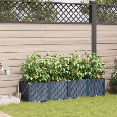 vidaXL Ghivece pentru grădină Gri 160 x 40 x 37.5 cm Oțel 42002870 foto