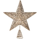 V&acirc;rf Brad, Stea, 3D, Bej, Metal, 33 cm, Oem