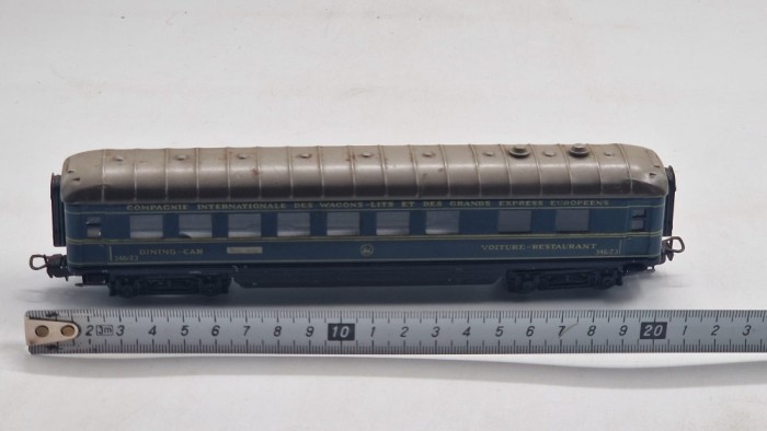 vagon restaurant albastru Marklin ( HO ) 1 : 87 trenulet colectie Diorama cai ferate