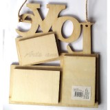 Rama colaj din lemn cu mesaj love