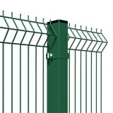 Stalp Verde Plastifiat Pentru Gard 2x60x40mm - 2.25m, Cu Capac Fara Gauri