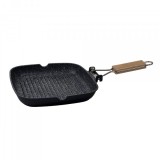 Tigaie grill 24cm aluminiu interior granit maner pliabil Zilan ZLN4298