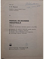 H. B. Maynard - Manual de inginerie industriala, vol. I (Editia: 1975) foto