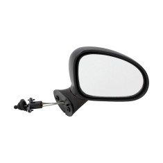 Oglinda exterioara Chevrolet Spark/Matiz 05.2005-01.2010 partea dreapta View Max crom convex carcasa neagra reglare manuala prin cablu fara incalzire