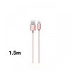 Cablu MicroUSB Devia Gracious Rose Gold (1.5m, impletitura textila)