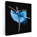 Tablou balerina dansand negru albastru 1999 Tablou canvas pe panza CU RAMA 60x60 cm