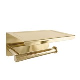 Suport pentru h&acirc;rtie igienică cu poliță 6613 Modern Gold