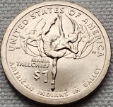 1 Dollar 2023 USA, Maria Tallchief, Sacagawea, unc, litera D/P, America de Nord
