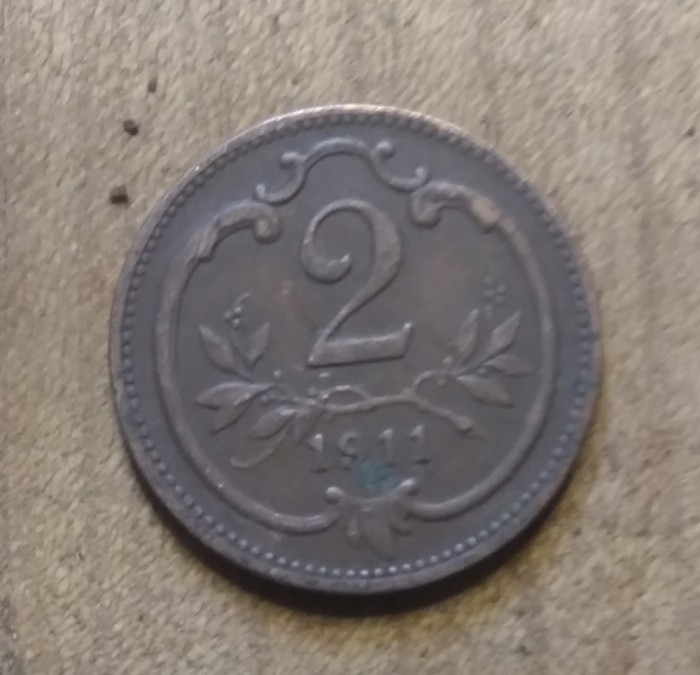 AUT AustroUngaria 2 heller 1911