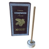 Cumpara ieftin Tamaie Naturala Himalayan Sugandhit Dhoop Cedru, 30 Betisoare + Suport Lemn, Aroma Lemnoasa, Meditatie, Relaxare, Cadou Boho