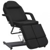 VidaXL Scaun tratament &icirc;nfrumusețare, negru, 180x62x78 cm, piele eco 110268