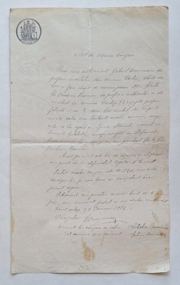 &amp;Icirc;nscrisu de v&amp;acirc;nzare păm&amp;acirc;nt &amp;ndash; Vălești, județul Covurlui &amp;ndash; 1872 &amp;ndash; plată &amp;icirc;n napoleoni de aur foto