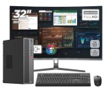 Solutie Office Premium OptimX T5 SFF cu procesor Intel Core i5-10400, 16GB DDR4, 1TB SSD, Win11 Pro si Monitor Curbat 32&amp;quot; FHD, IPS, LED + kit tas