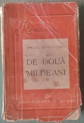 De 2000 de ani (Mihail Sebastian, ed. 1946) foto