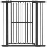 PawHut Grilaj protecție ușă pentru c&acirc;ini, 76-104 cm barieră fără găurire, grilaj scări | Aosom Romania