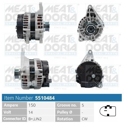 MEAT &amp;amp; DORIA 5510484 Generator / Alternator foto